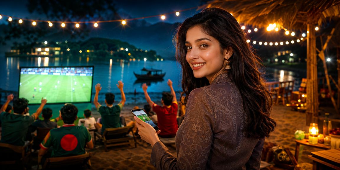 রাঙামাটিতে সমুদ্রের পাড়ে মোবাইলে ডিপোজিট ও লটারি খেলার দৃশ্য