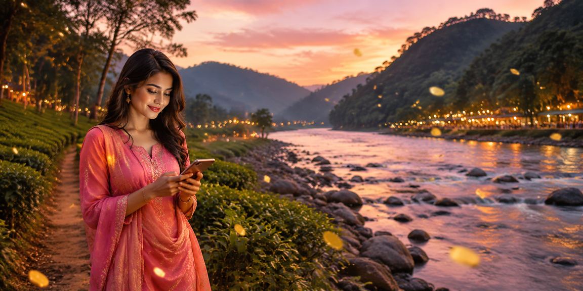 সিলেটের চা বাগানে মোবাইলে পেমেন্ট করছেন একজন ব্যবহারকারী